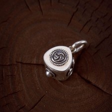Ethnic Vintage Tibetan Small Gau Box Handmade Accessory Pendant picture