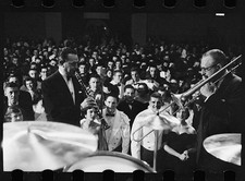 Dorsey Brothers 1950s Jazz Band Performance Clarinet Trombone Audience picture
