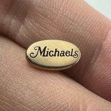 Rare Michaels Arts & Crafts Store Logo Employee Lapel Pin Tie Tack 1/10 10k GF picture