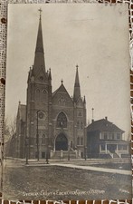 RPPC Photo Postcard 1909 Svenska Evangelical Lutheran Ebenezzer Church & Rectory picture