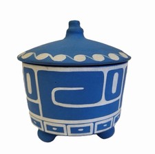 VTG HDA.UXMAL MAYAN MCM Clay Pot W/Lid 1960's picture