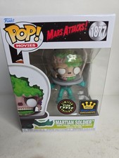 Funko Pop Mars Attacks Martian Soldier Specialty Series Glow CHASE in Protector picture