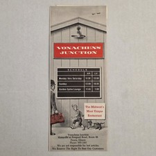 Vintage Vonachens Junction Menu Famous 1960s Peoria Illinois Railroad Restaurant picture