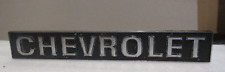 Vintage 75-80 Chevrolet Van Grill Chevy Emblem Name Badge Metal Black #356099 picture