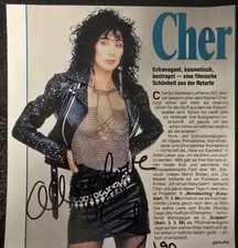 CHER Autograph Signed Newspaper Clipping picture