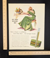Vintage 1933 Palmolive Soap Color Print Ad Full Page 1930s Original Beauty Retro picture