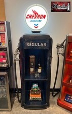 Rustoration 1950’s CHEVRON GASOLINE Tokheim Gas Pump w/ Shelves - Mancave Decor picture