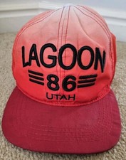 Lagoon 86 Utah’s Amusement Park Adjustable Red Baseball Hat Cap Farmington, UT picture