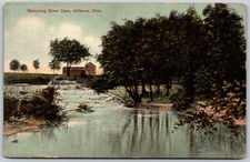 1908 Mahoning River Dam Alliance Ohio ANTIQUE Postcard 8238 picture