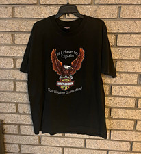Vintage 1994 Harley Davidson Zook’s Des Moines Iowa Eagle T-Shirt USA XL picture