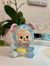 Vintage Reubens Nursery Planter Blue Bear Bottle Planter Japan 3186 1950s picture