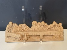 Vintage Last Supper Jesus 12 Apostles Religious Wall Plaque Relief 14” picture