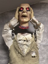 SEE VIDEO Halloween Prop 32” HEADS UP HARRY Animated Lights Zombie MAGIC POWER picture