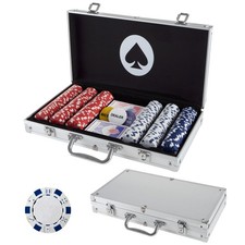 300 Pc Poker Chips Set 11.5g Clay Composite Card Game Texas Holdem Kit picture