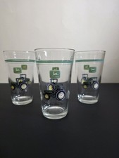 3pc Vintage John Deere 16oz Pint Glasses Set Nothing Runs Like A Deere Tractor picture