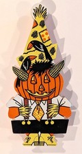 Vintage Halloween Candy Box JOL in Suspenders with Corn Cob Horns picture