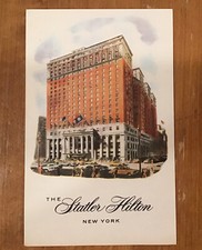 The Statler Hilton New York New York Postcard Blue picture