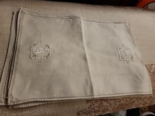 8 Antique linen crocheted napkins or placemats with 40