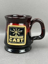 Death Wish Coffee Mug Fueled Death Cast Podcast Mug RARE Deneen Pottery picture