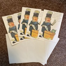 Vtg Unmarked LOT 5 HALLMARK Cards & Envelopes WC Fields Invitations 1960s  BOOZE picture