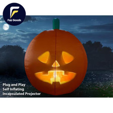 Jabberin Jack Giant 5 Ft. Inflatable Talking Animated Pumpkin with Built picture
