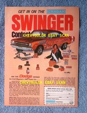 1969 Cragar & Car Craft Magazine Dart Swinger Contest Vintage Color Ad picture