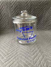 Tom's Toasted Peanuts Delicious Glass Country Store Counter Jar & Lid - NICE picture