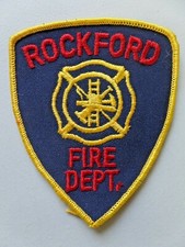 Vintage Rockford Fire Dept. Patch Michigan Embroidered Unused 4376 picture