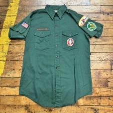 Vintage Boy Scouts Of America Scout Shirt Men’s Medium Eagle Scout Read picture