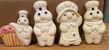 Vintage 1988 Pillsbury Doughboy Poppin’ & Poppie Fresh Cupcake Glazed Magnet Set picture