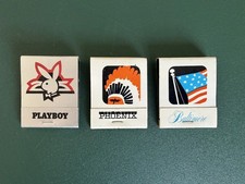 Vintage The Playboy Club Bunny Logo 60’s-70’s Matchbooks Lot of 3 all Un-Struck picture