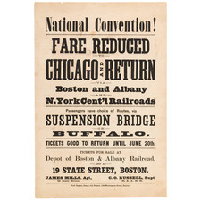 1868 Ulysses S. Grant Republican National Convention Excursion Broadside picture