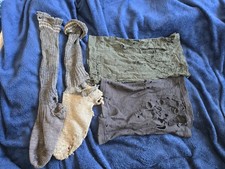 WW2 German Military RELIC Lot Wehrmacht E Wool Socks Neck Warmers Wehrmacht Era picture