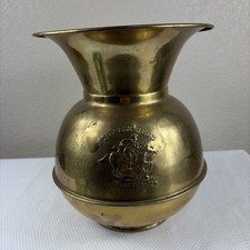 VTG Large Brass & Copper Spittoon Pony Express Cut Plug Chewing Tobacco 10