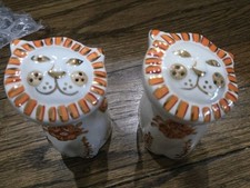 Anthropologie Ceramic Lion Salt & Pepper Shakers picture