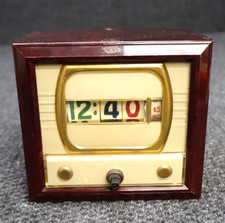 Vintage 1956 Tymeter Numechron Tele-Vision Lighted TV Clock Model 700 Works picture