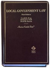 Local Government Law Third Edition Frug Ford Barron 2001 West Group Hardcover picture