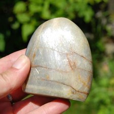 2.9in 290g Garnierite Green Moonstone Crystal Freeform Tower, India picture
