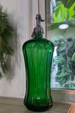 GREEN MASSIVE VINTAGE SELTZER BOTTLE FROM 1935 THAT WAS NEVER USED picture