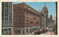 Postcard CA: Market Street West from Palace Hotel, San Francisco WB 1939 picture