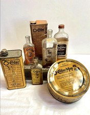 1920s-1950s O-Cedar Antique Cleaning Tin & Glass Bottle Collection Lot Of 7 [V] picture