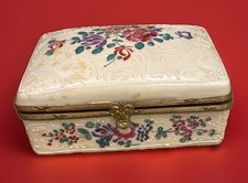 Vtg LIMOGES PARIS FRANCE  hand painted Beautiful Lidded Box & 3 Trays Set RARE picture