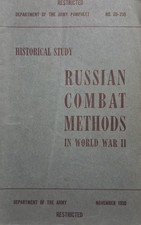 1950 DEPT OF THE ARMY WWII Russian Combat Methods Historical Study picture