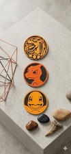 Pokemon Charmander Evolution Coins - 3-Piece Set - Orange picture