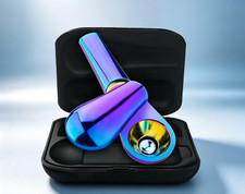 ✨4Inch Stainless  Magnetic Spoon Tobacco Smoking Metal Pipe 15 Filters Case. picture