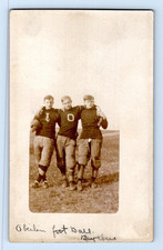 RPPC 1910. OBERLIN COLLEGE FOOTBALL PLAYERS.  POSTCARD picture