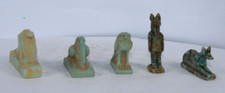 5 Pharaonic Ancient Egyptian Of Anubis Horus, Cobra, Anubis Set, Bes Statues picture