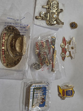 Lot of Vintage 1975 Lions Club Pins Dallas MD4 Indiana Lions Club Secretary picture