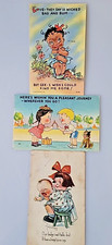 Antique/Vtg Postcards Cartoon Children Kids Unposted Curt Teich + 2 Unsigned picture