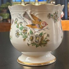 Vintage Lenwile (Outdoor Lovers) Hand Painted BIRD Planter Cachepot Ardalt Japan picture